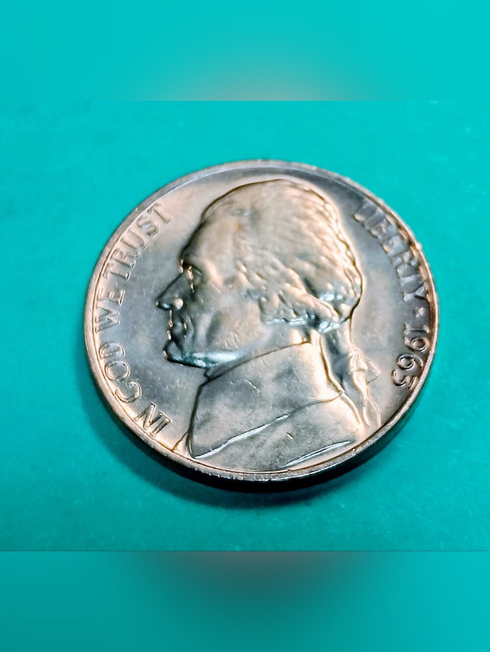 1963-P Uncirculated Jefferson Nickel From US Mint Set. #0779pm